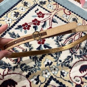 Michael Kors Gold and Tan Belt